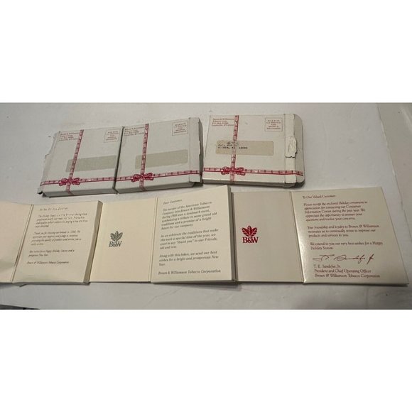 3 Vintage Brown & Williamson Tobacco Christmas Ornaments Santa Liberty Bell - Picture 3 of 8